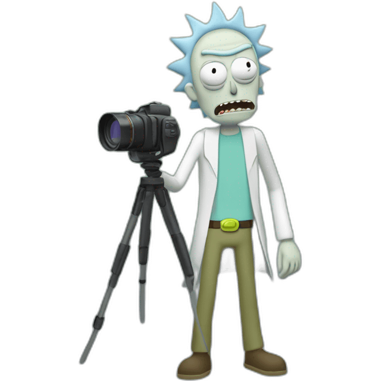 Rick morty holding a camcorder emoji