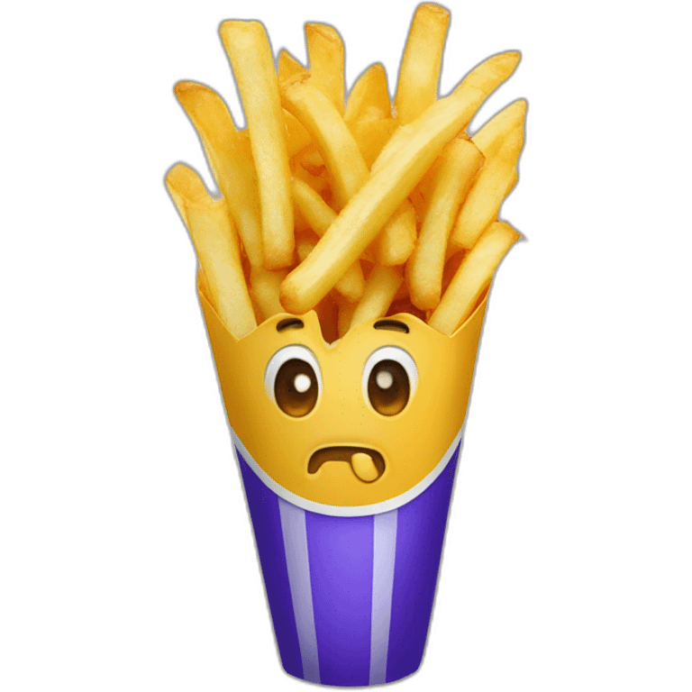 Une frite dans la bouche de Kobe brillant emoji