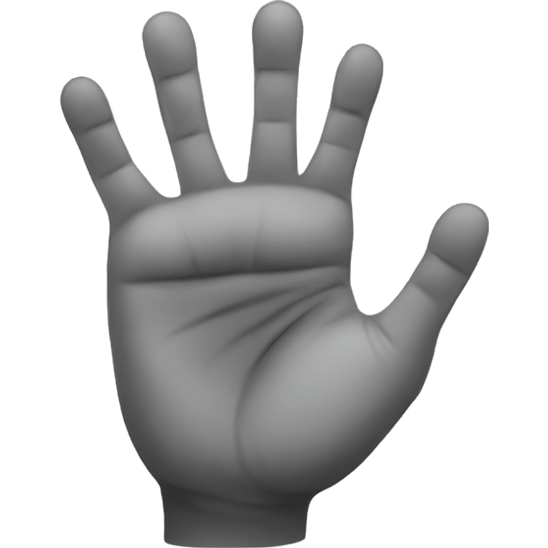 a hand with three fingers open emoji