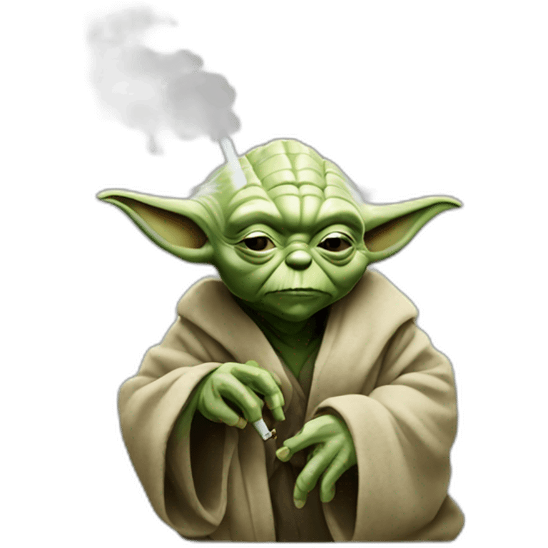 Yoda smoking emoji