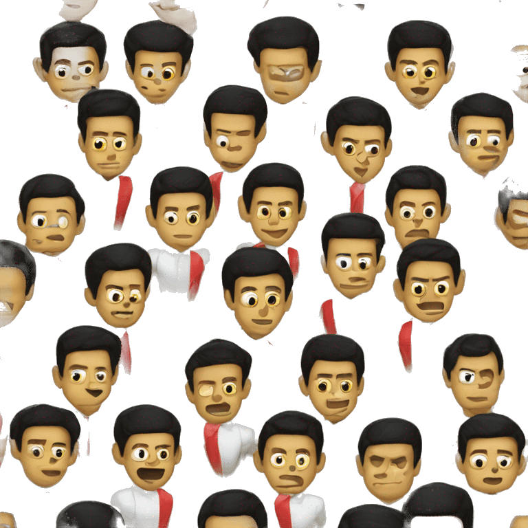 jokowi wearing cone in the head emoji