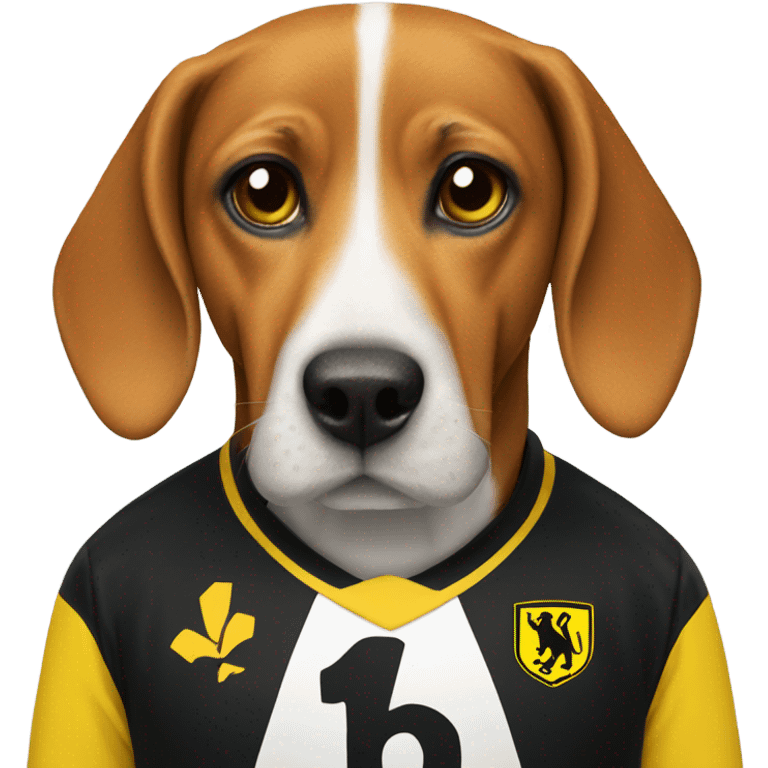 Beagle wearing Watford jersey  emoji