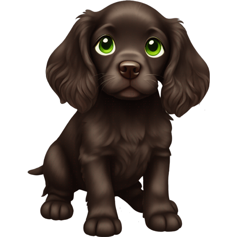 Boykin spaniel puppy green eyes emoji