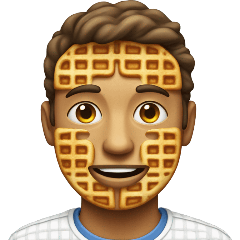 guy with waffle indentations in his face emoji