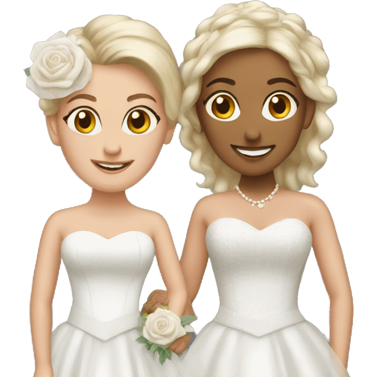 2 american brides emoji