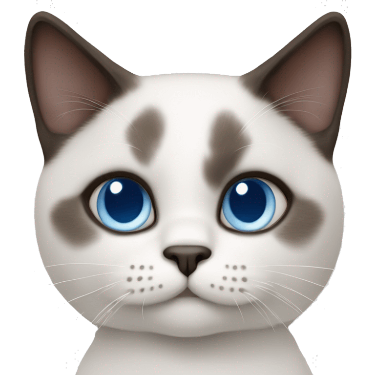 snowshoe cat blue eyes emoji