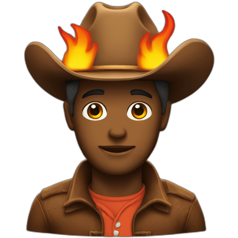 cowboy with a fire hat emoji