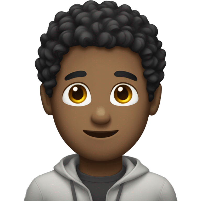 White man & black curly hair hugging emoji