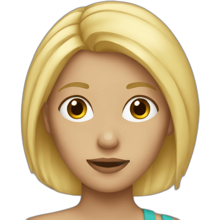 women blond hair emoji