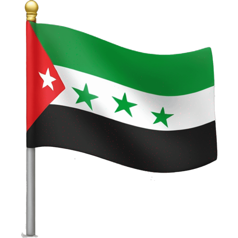 Syria flag with green on top not red emoji