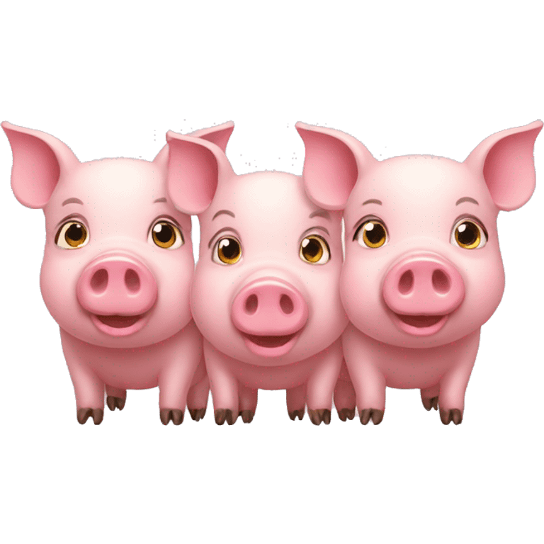 Three pigs emoji