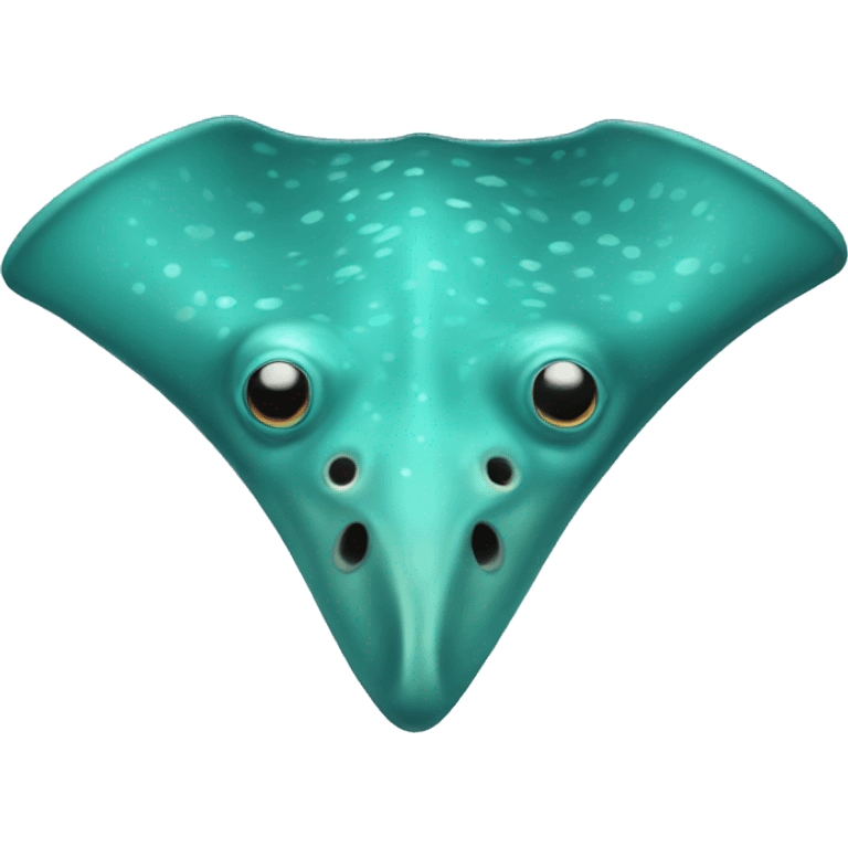 Turquoise sting ray emoji