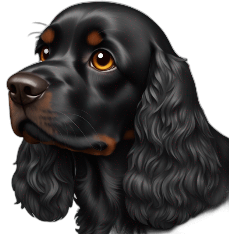 black cocker spaniel cap red emoji