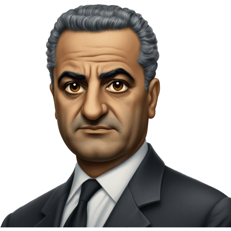 Gamal Abdel Nasser photorealistic sad emoji