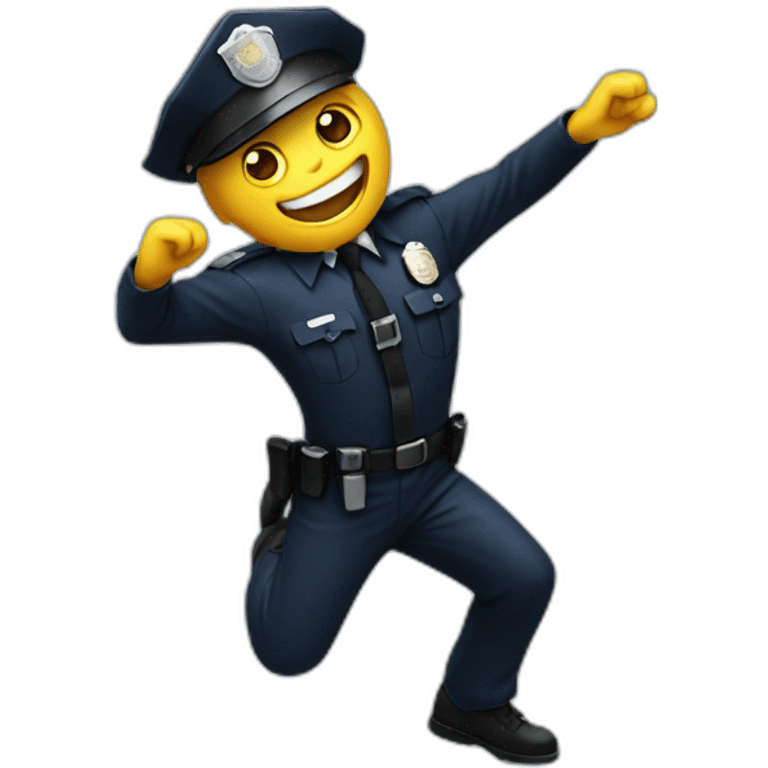 police dancing on a grave emoji