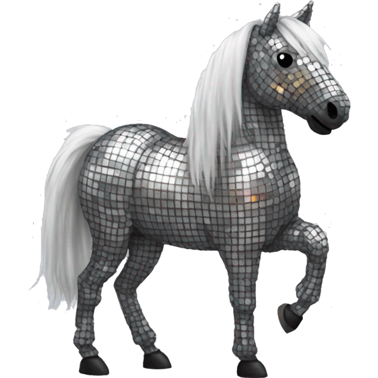 Mirrorball horse emoji