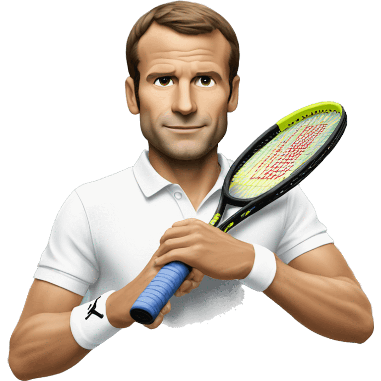 Macron qui joue au tennis emoji