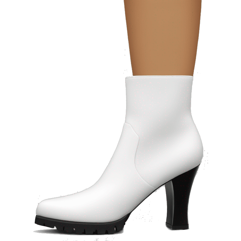 white block heel boots emoji