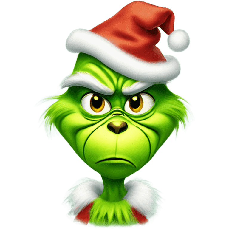 the grinch in a christmas suit  emoji