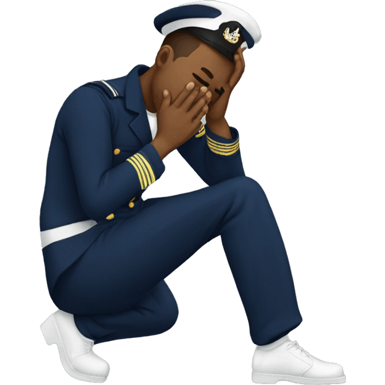 Navy sailor puking on the ground  emoji