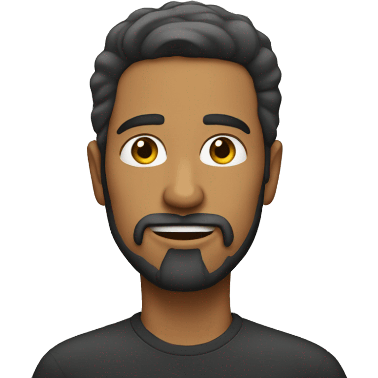 "A guy with a goatee and wearing eyelashes." emoji