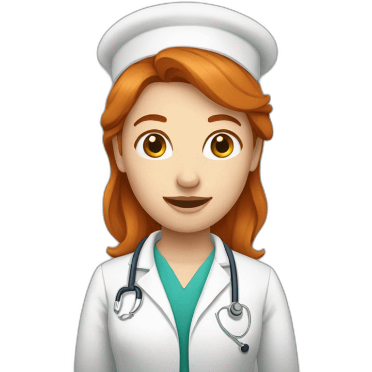 infirmière rousse emoji