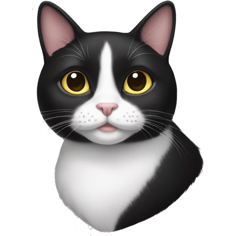 Tuxedo cat emoji