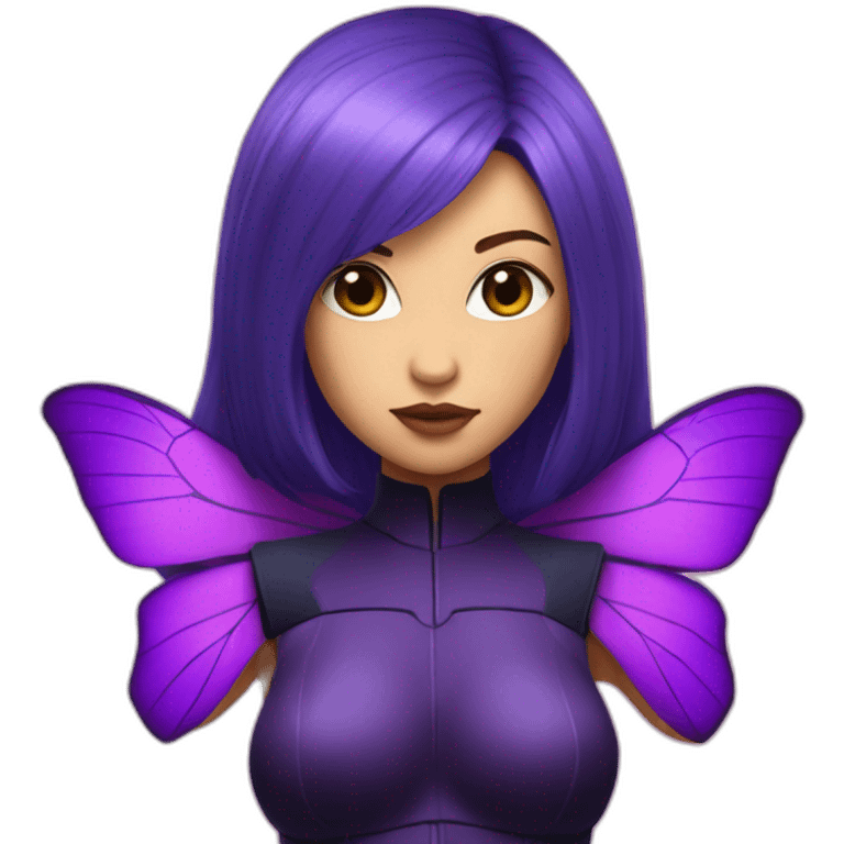 Psylocke with purple butterfly emoji