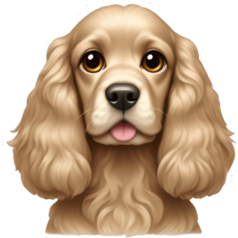 American Cocker spaniel beige emoji