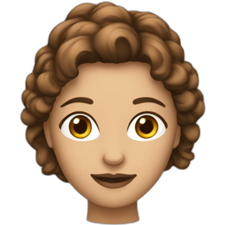 Femme obèse eu cheveux brun emoji