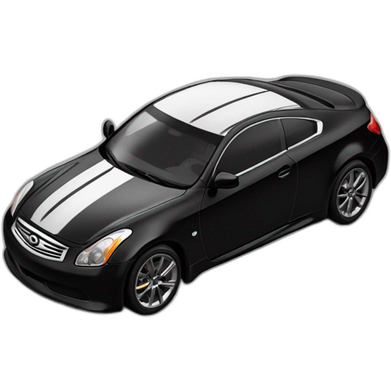 Black infiniti g35 coupe side view racing emoji