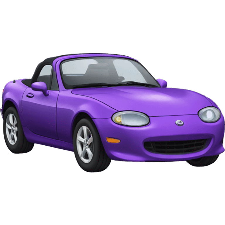 Purple Miata with pop up headlights  emoji