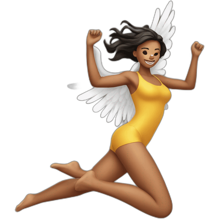 sexy woman flying emoji