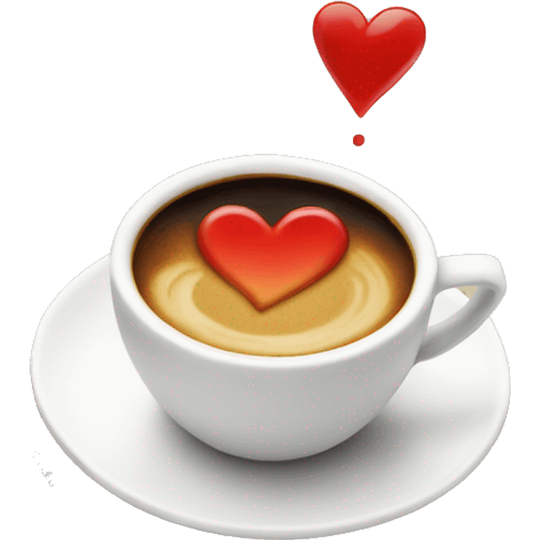 Coffee with a heart emoji