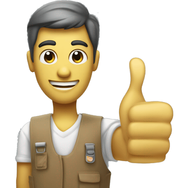 Giving Thumbs Up Next to Blank Signadmin giving thumbs up emoji