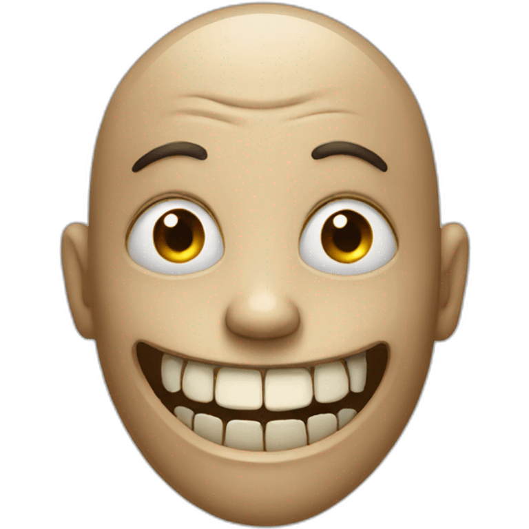 Creepy smile emoji