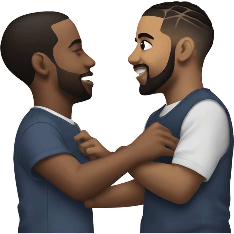 Drake and Kendrick Lamar showing affection to each other  emoji