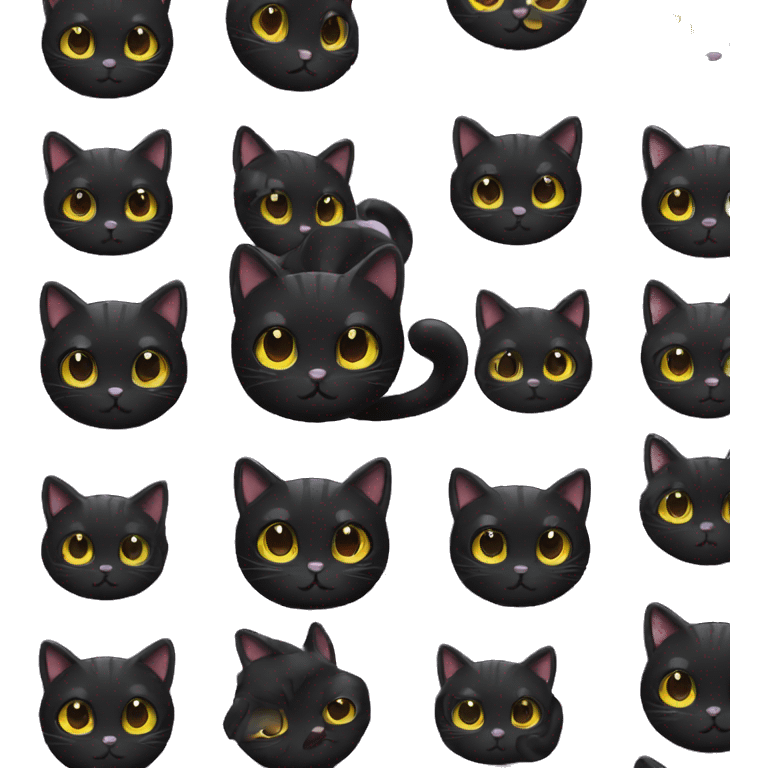 cute black cat emoji