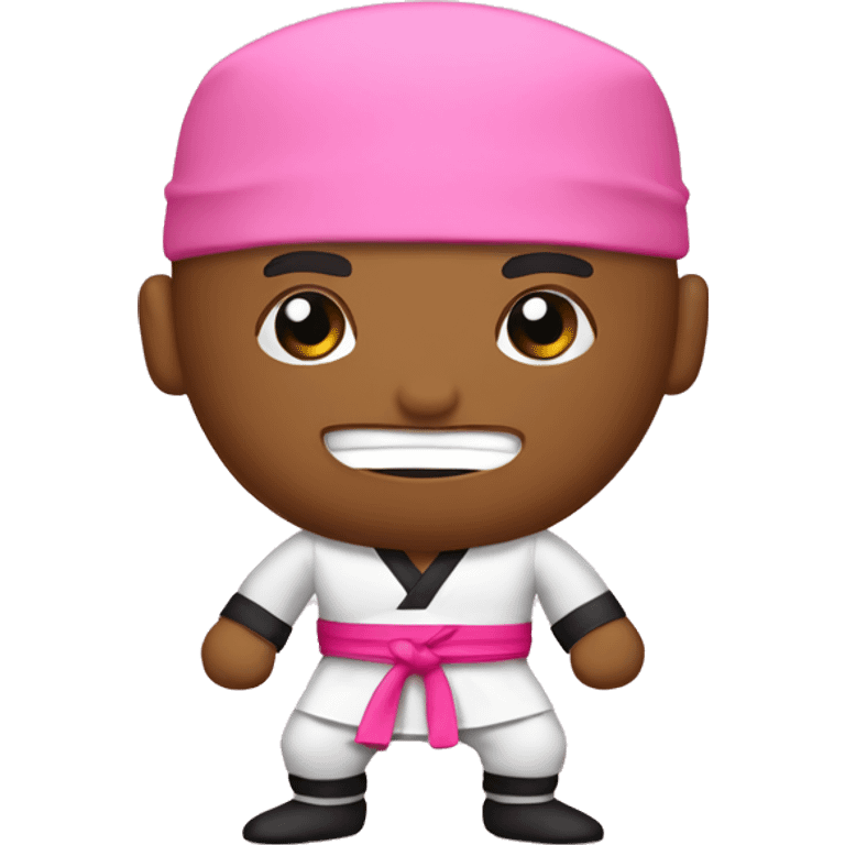 Ninja karate kid with pink cap emoji