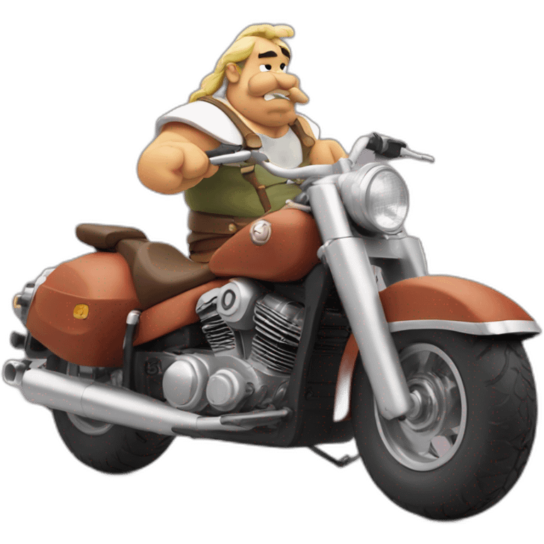 Obelix brun moto emoji