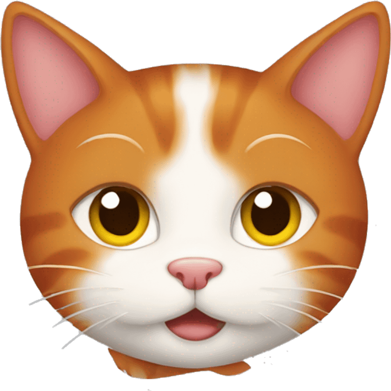 A red-haired cat hugging emoji