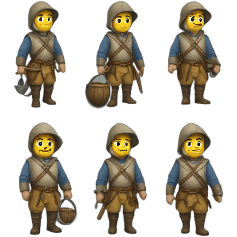 medieval mason with working gear emoji