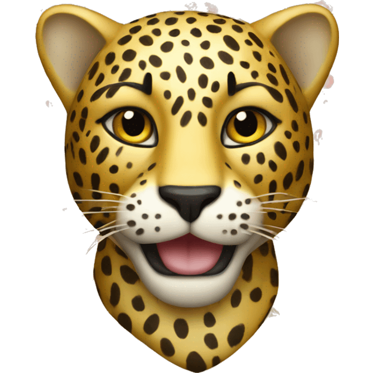 Golden leopard with floral pattern  emoji