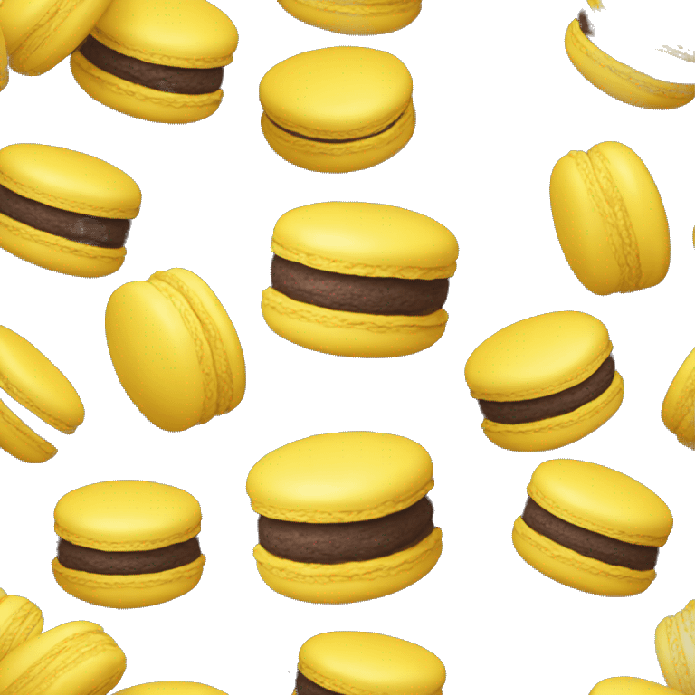 Realistic dark yellow macaroon emoji