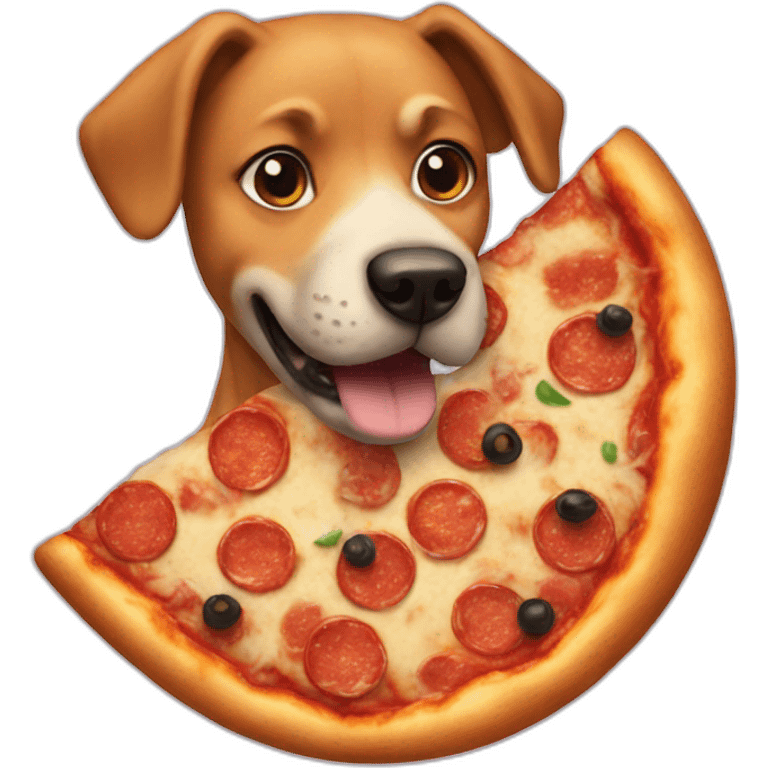 dog pizza emoji