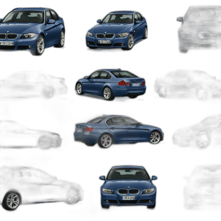 navy blue BMW E90 3 series emoji