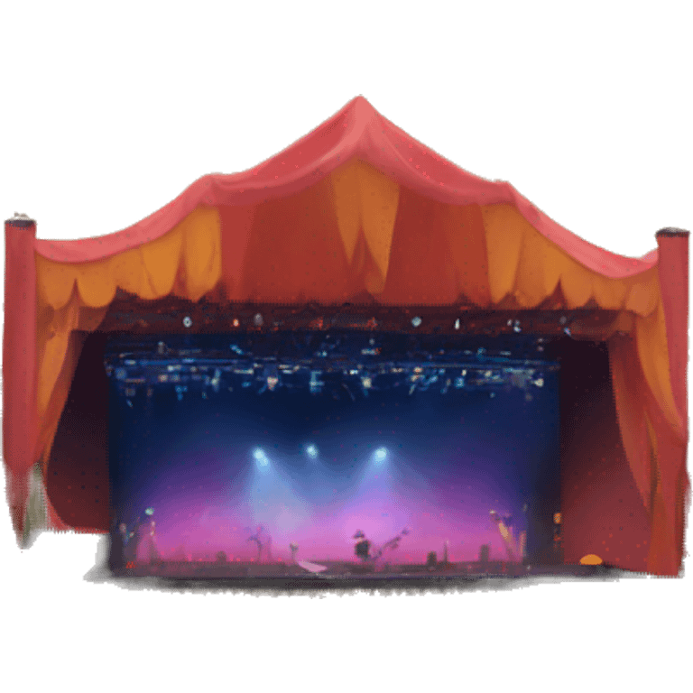 small sport and music festival stage emoji