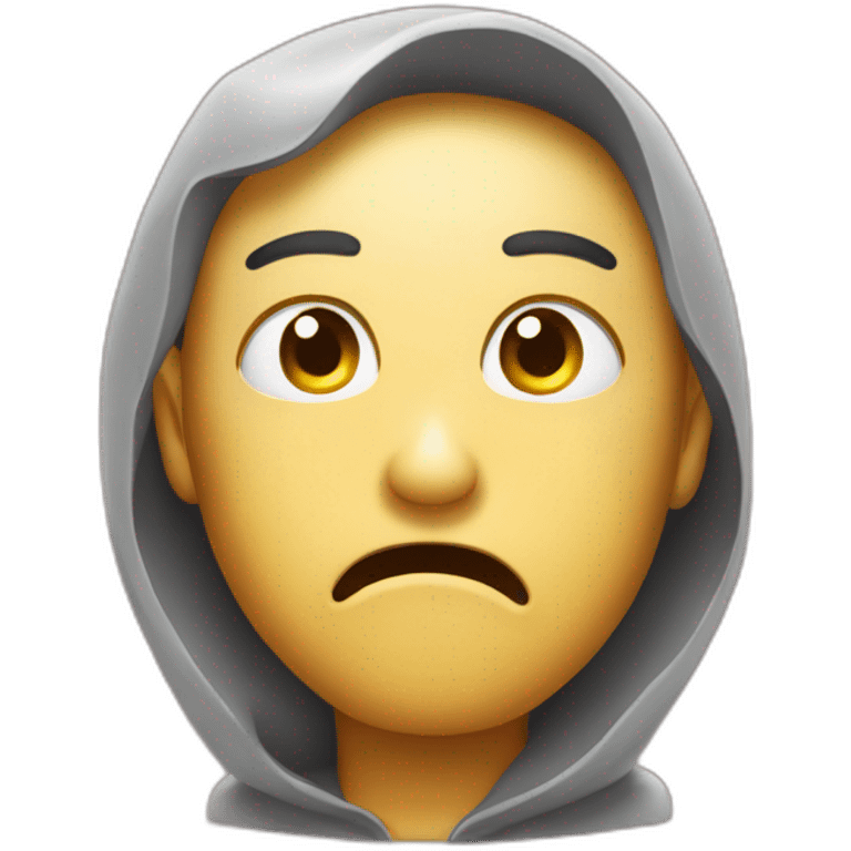 Face with an expression of sighing about a situation where someone has asked a silly question emoji