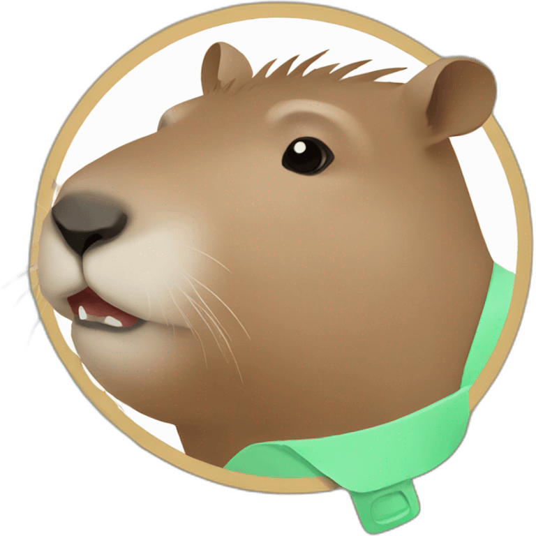 capybara with disk emoji