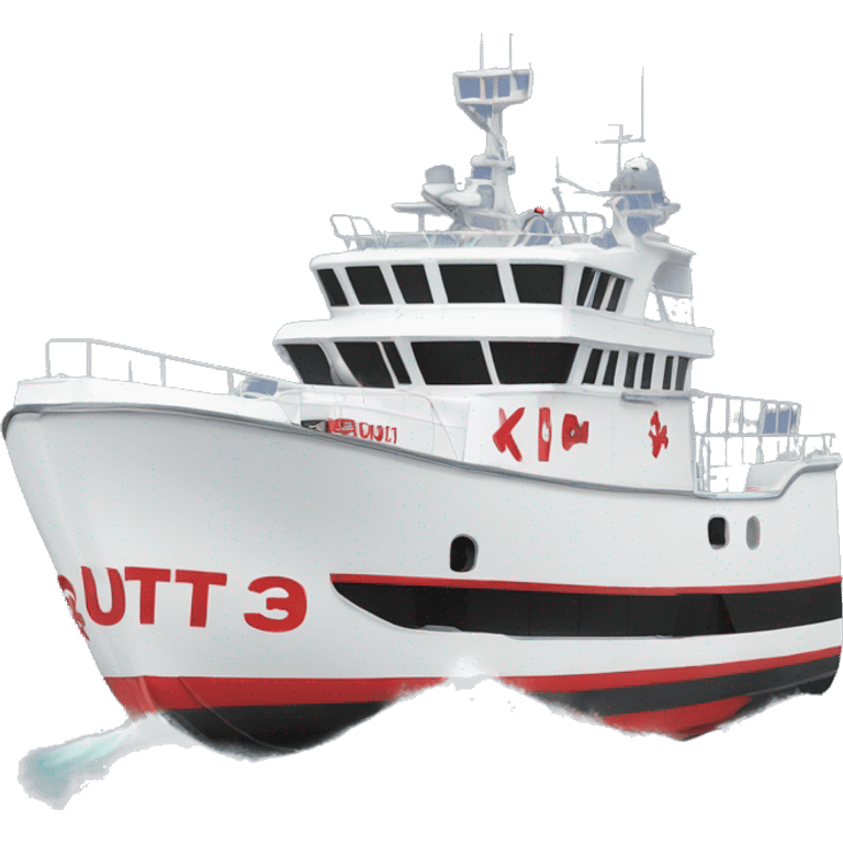 Rescue vessel with KLCC on one side emoji